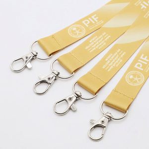 Personalized Thermal Transfer Printed <b>Polyester</b> Eco-Friendly Neck <b>Lanyard</b> Safety Buckle Dual Hook Trade Show Delegate Keychains - Product Image 2