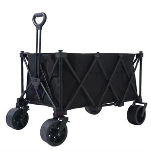 Carrello Wagon da campeggio all'aperto con piattaforma PP, carrello portatile a 4 ruote con struttura impermeabile a rete - Product Image 1