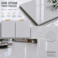 Carrelage en porcelaine poli gris pur effet marbre 800x800mm, double face, pleine masse, pour sol et mur, vente en gros usine
