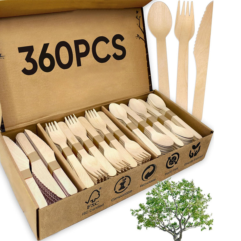 Factory Custom 100 Compostable Cutlery Set
