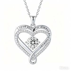 Collar Corazón Roto Transfronterizo Recomendado para Mayoristas Acabado Negro Mate Talla Universal Exacta Regalo - Product Image 1