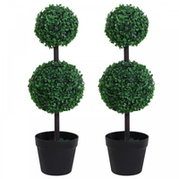 Intérieur Maison Topiaire Artificielle Plastique Buis Boule Gazon Synthétique Y Compris Arbres Arbustes Guirlande pour Décoration Arrière-Cour