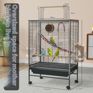 Xuan Feng Luxury Bird Villa di alta qualità in metallo solido gabbia per pappagalli <span class=keywords><strong>domestici</strong></span> con chiusura a bottone a prova di schizzi nuovo Design - Product Image 2