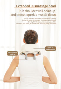 2024 Best Verkopende Nieuwe Drie-In-Één Nek Rug Schouder Acupressuur Trillingen Kneden Massage Apparaat Verlichten Pijn Ontspannen Spieren - Product Image 5