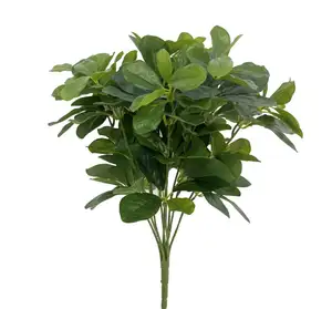 Artificial Wedding Decorative Graft Plastic Leaves Bunch Real Touch Faux Plant Leaf Bundle Bonsai Plants For Decor