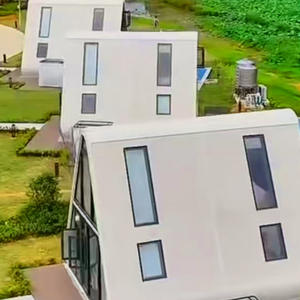 Maison triangulaire double étage en panneaux d'aluminium aéronautique, pour hébergement mobile en zone touristique, montage extérieur, style 'Cottage Internet Celebrity', pour B&B - Product Image 2