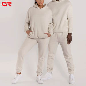 Oem Fabriek Unisex Katoenen Fleece Joggingbroek En Hoodie Set Met Zijzakken Op Maat Gemaakt Logo Geborduurd Losse Casual Gymkleding - Product Image 6