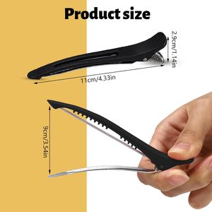 Clips à cheveux sans couture pour la coiffure en gros, clips de séparation pour la <span class=keywords><strong>coupe</strong></span> de cheveux, clips pour <span class=keywords><strong>frange</strong></span>, crochet à <span class=keywords><strong>long</strong></span> bec, outils de coiffure, clips à cheveux - Product Image 2