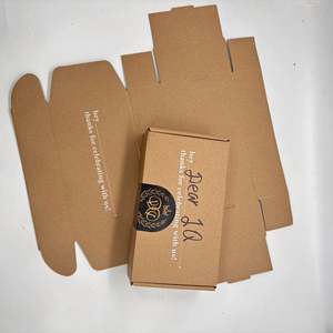 Boîte d'expédition en carton ondulé personnalisée avec logo marron pour l'e-commerce, boîte d'emballage pliable - Product Image 6