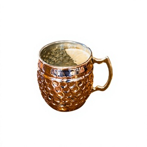 Mug Moscow Mule 100% Cuivre Poli, Design Martelé, Style Américain, OEM ODM Personnalisé, Écologique, Rétention Chaud/Froid, Compatible Lave-Vaisselle - Product Image 2