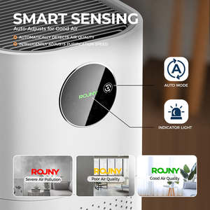 เครื่องฟอกอากาศทำความชื้นแบบ2-in-1, เครื่องฟอกอากาศแบบไร้หมอกทำจากพลาสติกไฟฟ้า - Product Image 2