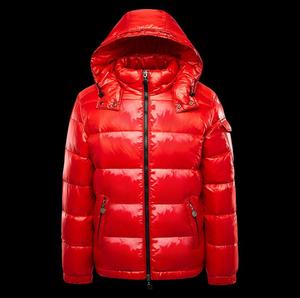 Veste en coton, veste grande taille pour couple noir et rouge, manteaux à capuche et velours épais - Product Image 5
