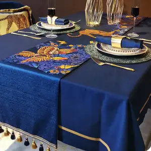100 פוליאסטר שולחן רץ מטבח אוכל בעלי החיים הדפסת סגנון שולחן רצי מסיבת מפת שולחן