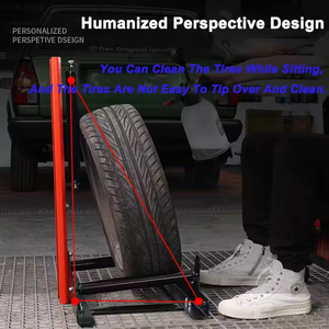 Stand Detailing Roda, Roller Detailing Velg, Stand Pembersih Ban Heavy Duty untuk Perbaikan Roda, <span class=keywords><strong>Display</strong></span> Hub Roda - Product Image 5