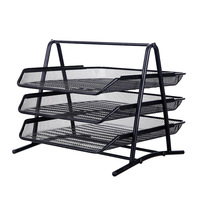 Fournitures de bureau Bac à papier de style nouveau avec organisateur de fichiers de bureau à 3 niveaux Porte-fichiers empilables de bureau Collection de documents