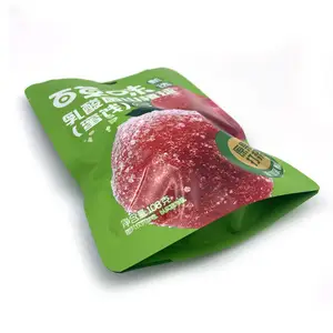 Tas kantong kemasan makanan bahan cetak OEM tas kantong berdiri pabrik alumunium Foil ketebalan untuk buah