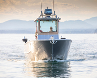 KINOCEAN Bateau de pêche rapide en aluminium avec console centrale moteur hors-bord Combo Set pour les loisirs de plein air à la dérive du lac