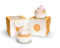 Boîtes d'emballage individuelles en carton coloré pour mini-gâteaux avec fenêtre – Offre spéciale