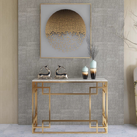 Table d'entrée moderne nordique en métal, meuble mural étroit et long, mobilier de luxe léger pour salons d'hôtels, appartements et hôpitaux
