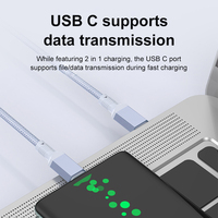Câble de données USB C vers C/L en nylon 2-en-1 à charge rapide de 0,5 m pour iPhone et plus – Vente en gros usine