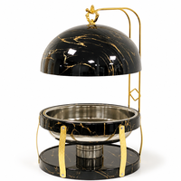 Réchaud de buffet en acier inoxydable avec couvercle suspendu et brûleur à alcool, pour réchauffer les aliments lors de fêtes et événements, vente en gros
