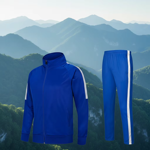 Tuta da Allenamento Personalizzabile con Zip Completa, Antivento, Traspirante, Stampata, per Palestra, Attrezzatura Autunnale, Allenamento Calcistico - Product Image 2