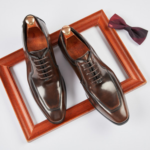 รองเท้าอ็อกซ์ฟอร์ดทำมือใหม่ปี 2026 สำหรับผู้ชาย สไตล์อังกฤษ รองเท้าสำหรับงานแต่งงานอย่างเป็นทางการ - Product Image 1