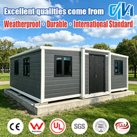 Rumah Kontainer Expandable QingHong 20/30FT dengan Kamar Mandi, Dua/Tiga Kamar Tidur untuk Villa