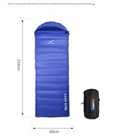 Nouveau sac de couchage gonflable pour adultes, 1000 g, ultraléger, rembourré de duvet de canard, polyester, quatre saisons, randonnée en plein air, camping, enveloppe, imperméable