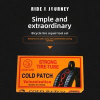 Kit de réparation de pneus à froid JOHORSE pour vélos électriques et motos, avec sac à outils portable, démonte-pneus, patchs de colle et lime de polissage (Modèle
