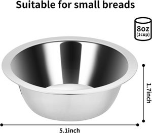 2 adet paslanmaz çelik asılı köpek kulübesi su kasesi dökülmez kolay temizlenebilir köpek sandığı aksesuarları (8oz/1cup) - Product Image 3