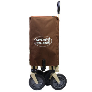 Carrito de Camping Plegable Portátil para Exteriores Mydays, de Cuatro Ruedas, Ligero, Color Marrón, Plegable, para Uso en Exteriores - Product Image 2