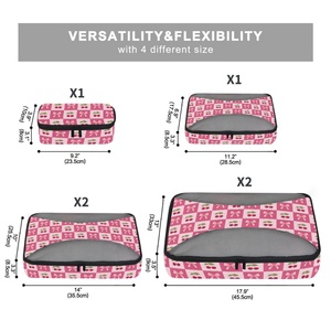 Ensemble de 6 organisateurs de vêtements de haute qualité, motif cerise rose, cubes de compression personnalisés entièrement imprimés pour le voyage - Product Image 6