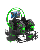 Console de jeux d'arcade et cockpit de simulateur de vol à mouvement complet VR Star Ride 2 sièges VR Star Space