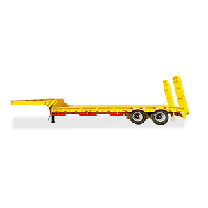 Semirremolque de plataforma baja de 2 ejes Truckpillar de grado industrial, de alta resistencia, 30-40 toneladas, para transporte de cargadoras/compactadoras, ¡el más vendido! - Product Image 4