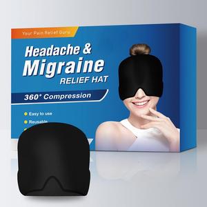 Không có mùi Migraine cứu trợ cap lạnh trị liệu đau đầu Ice hat với gel băng gói nóng lạnh nén Mặt nạ mắt - Product Image 1