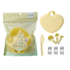 Juego de tazas para mascarillas LMLTOP, cuchara medidora en forma de corazón, herramienta de mezcla DIY, revitalizador de piel para la elaboración de mascarillas faciales - Product Image 1