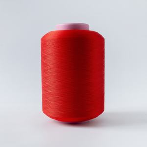 Hilo de Poliéster Elástico de Alta Calidad y Gran Volumen, Teñido, Hilado en Anillo, Recubierto de Spandex, SCY, para Tejido y Confección, Alta Resistencia - Product Image 1