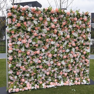 Customized pink and White Peony and Rose <b>Artificial</b> <b>Flower</b> <b>Wall</b> <b>Artificial</b> Plant and Fake <b>Flower</b> Wedding Party Background <b>Wall</b> - Product Image 2