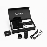 Kit de cadeaux pour le personnel de bureau avec logo personnalisé, comprenant un gobelet, un sweat-shirt, des écouteurs Bluetooth, un câble de charge, coffret cadeau d'affaires exécutif