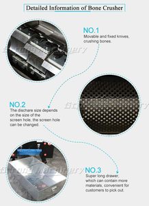 เครื่องบดกระดูกสแตนเลสเชิงพาณิชย์เครื่องบดปลาไก่ - Product Image 2