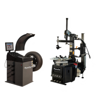 Machine à changer les pneus manuelle Runche R-FC avec bras d'assistance et équilibreuse combinée, force de démontage de la goupille 2500 kg, diamètre de roue max. 1040 mm - Vente chaude