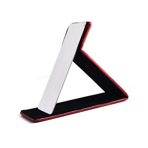 Personalized Unique <b>Rectangle</b> Red Heat Transfer PU Leather Portable Small Desktop Makeup <b>Mirror</b> - Product Image 5