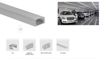 Diffuseur LED en aluminium pour plafond, profilé en U, 17 mm, noir, avec diffuseur PC, prix de gros usine, vente chaude