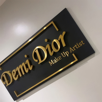 Enseigne LED ronde personnalisée en acrylique, logo lumineux Halo, enseigne éclairée pour salon de beauté, décoration murale, affichage de réception