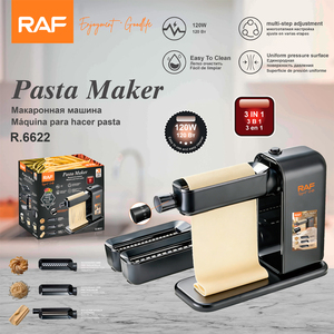 Máquina Eléctrica para Hacer Pasta RAF 120W 3 en 1, Ajuste de Grosor Multinivel, Fácil de Limpiar, Rodillo para Masa R.6622 - Product Image 2