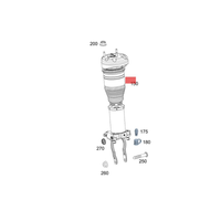 1673200503 1673200603 Amortisseur de suspension pneumatique avant avec ADS pour Mercedes Benz W167 GLE350 450 580