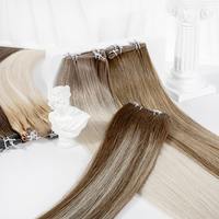 Extensiones de Cabello Humano Virgen, Trama Doble, Cabello Liso Remy, Tejido Fino Invisible para Salón, Longitud de 16 a 24 Pulgadas