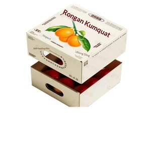 Custom King Grape <b>Gift</b> <b>Box</b> with Kinkan Corrugated Design, Tuck Top Fruit Packaging - Product Image 2