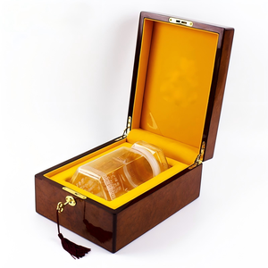 Boîte cadeau en <span class=keywords><strong>bois</strong></span> noir laqué pour parfum Oud, boîte en <span class=keywords><strong>bois</strong></span> laqué de qualité supérieure pour l'emballage de flacons de parfum arabes - Product Image 2